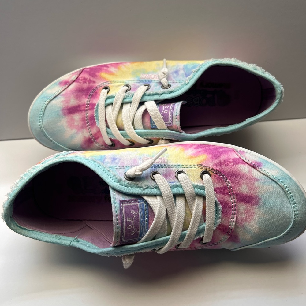 Skechers Pink and Blue Tie-Dye Sneakers - Picture 3 of 5